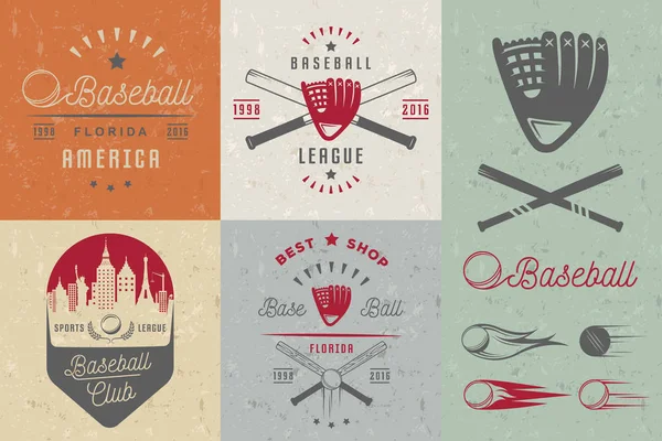 Ensemble de logo vectoriel et badges Baseball — Image vectorielle