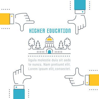 Web sitesi Banner ve iniş Yükseköğretim sayfa