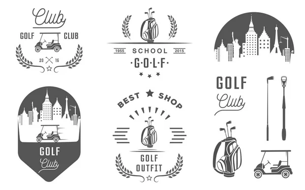 Conjunto de Logotipo de golfe, Etiquetas e Emblemas — Vetor de Stock