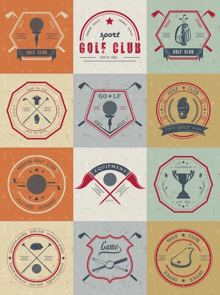 Conjunto de Logotipo de golfe, Etiquetas e Emblemas —  Vetores de Stock