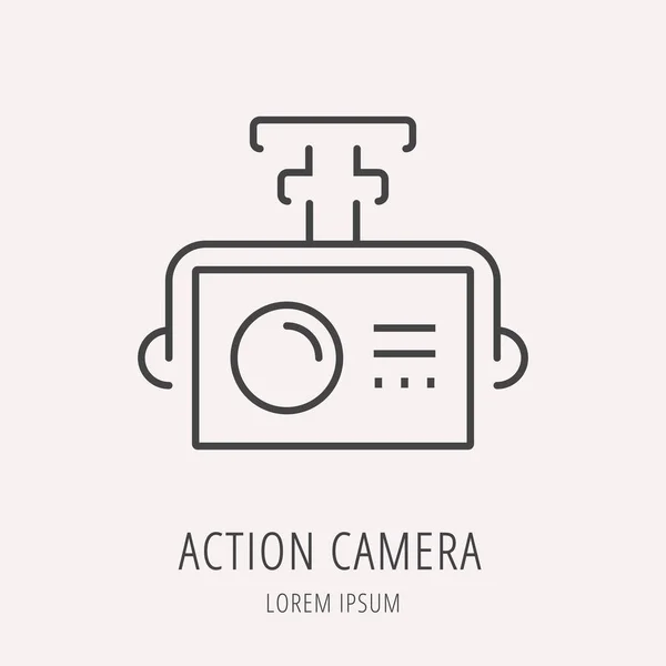 Vektor einfache Logo Vorlage Action Kamera — Stockvektor