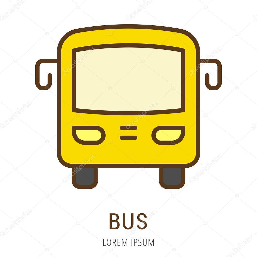 Vector Simple Logo Template Bus