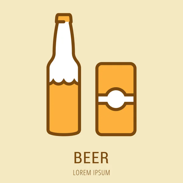 Vettore semplice logo modello birra — Vettoriale Stock
