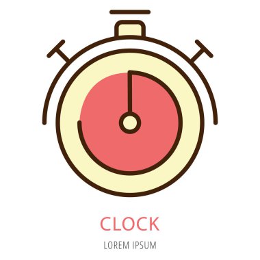 Vektör basit Logo şablonu saat