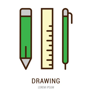 Vektör basit Logo şablon çizimi