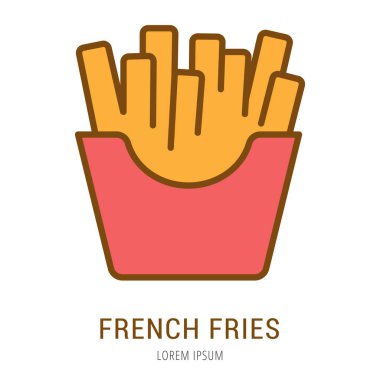 Vektör basit Logo şablonu patates kızartması