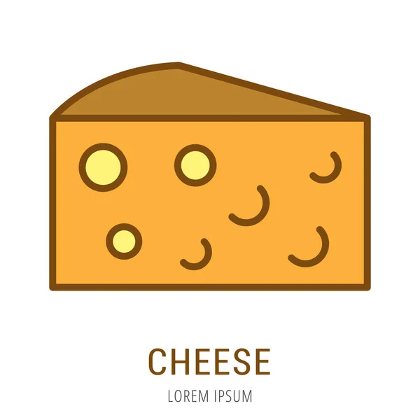 Vector Simple Logo Template Cheese — Stock Vector