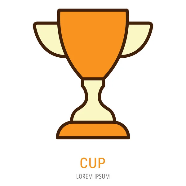 Vector Simple Logo Template Cup — Stock Vector