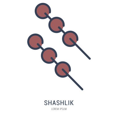 Vektör basit Logo şablonu kebab