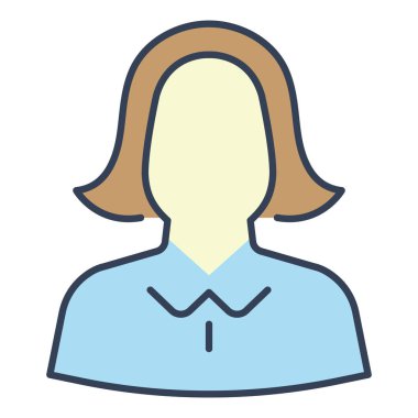 Vektör basit Logo şablonu kadın