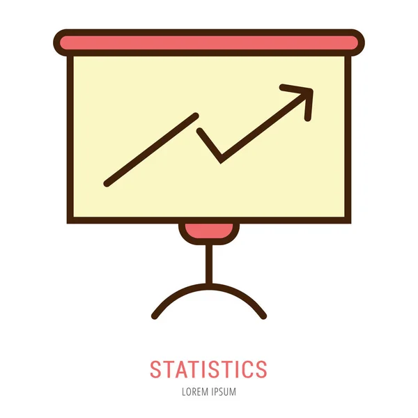 Vector Simple Logo Template Statistics — Stock Vector