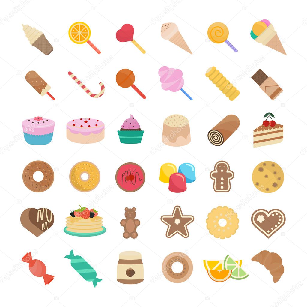 Set Vector Illustration of Candy
