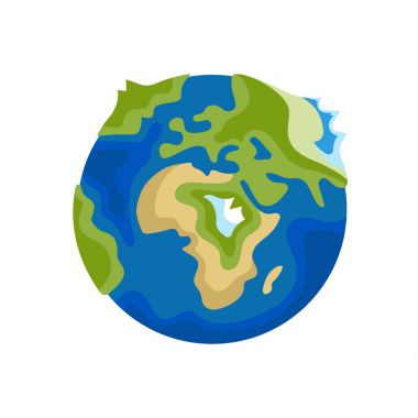 Beyaz arka plan üzerinde Earth simgesini