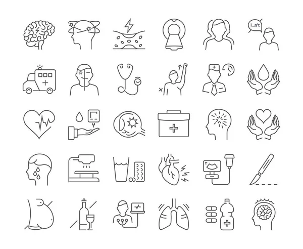 Set de iconos de línea plana vectorial Carrera — Vector de stock