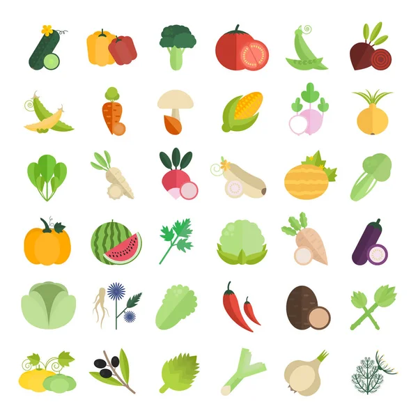 野菜のセット ベクトル イラスト — ストックベクタ