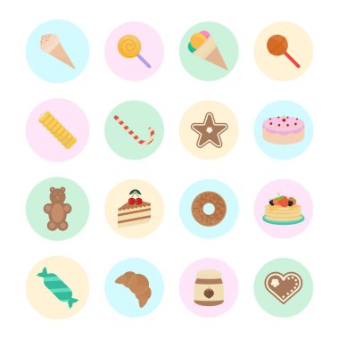 Şeker set vektör çizim