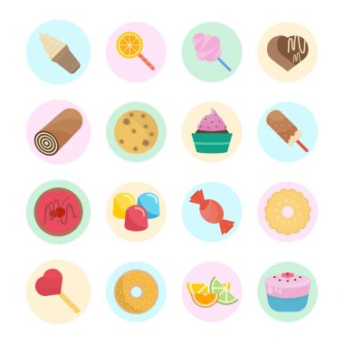 Şeker set vektör çizim