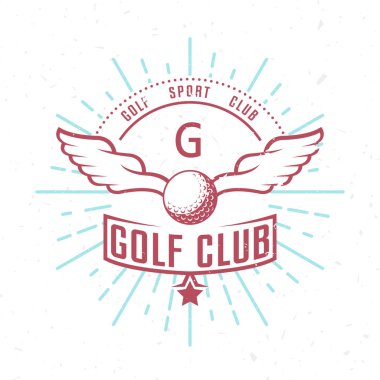 Golf rozet vektör Retro çizim