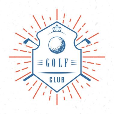 Golf rozet vektör Retro çizim
