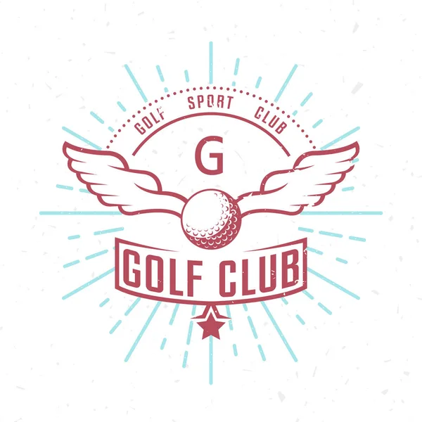 Vector Retro Ilustração do emblema de golfe —  Vetores de Stock