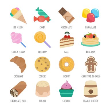 Şeker set vektör çizim