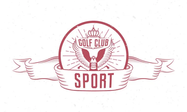 Illustrazione retrò vettoriale del distintivo di golf — Vettoriale Stock