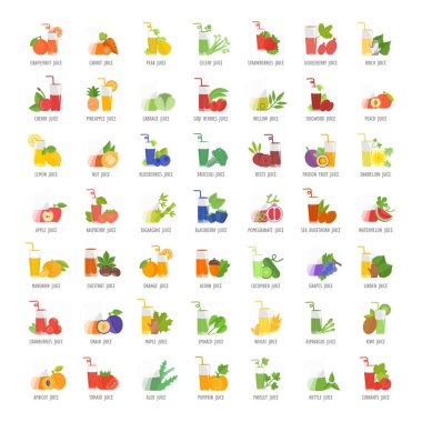 Suyu vektör düz Icons set