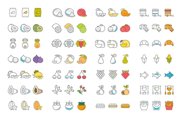 Satır simgeler yemek ayarla