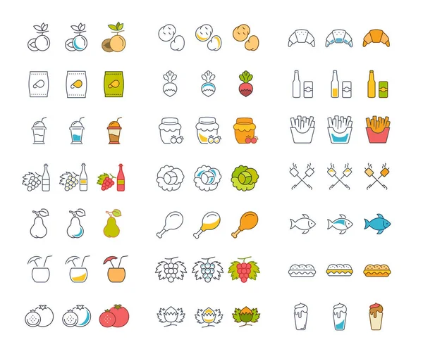 Satır simgeler yemek ayarla