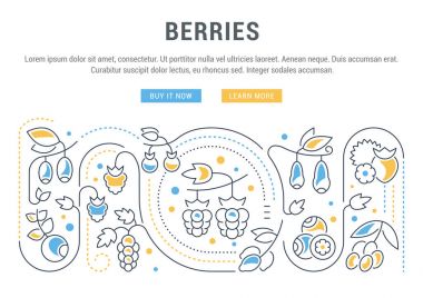 Web sitesi Banner ve açılış sayfası çilek.