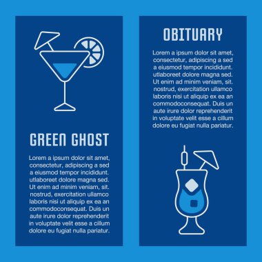 Web sitesi Banner ve açılış sayfası kokteyller.