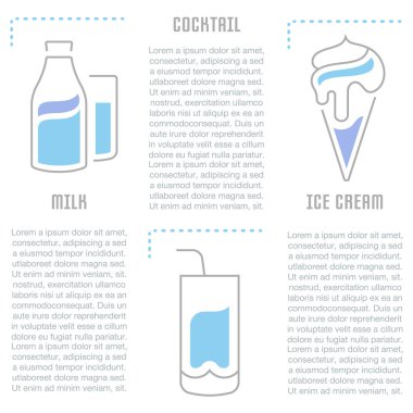 Web sitesi Banner ve açılış sayfası süt ürünleri.