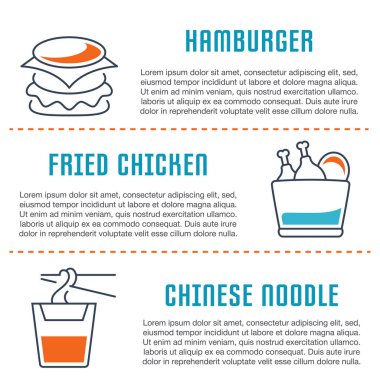 Web sitesi Banner ve açılış sayfası Fast Food.