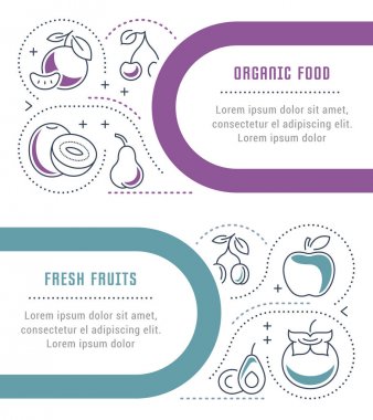 Web sitesi Banner ve açılış sayfası organik gıda.