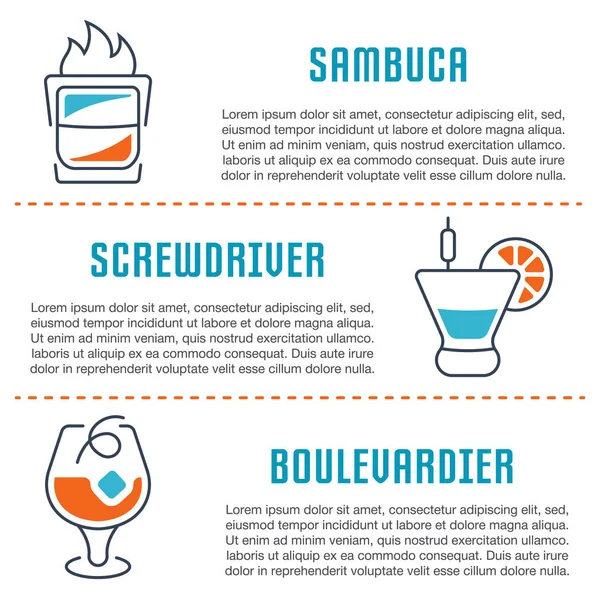 Web sitesi Banner ve açılış sayfası kokteyller.