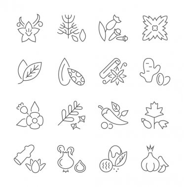 Baharat basit simgeler kümesi.