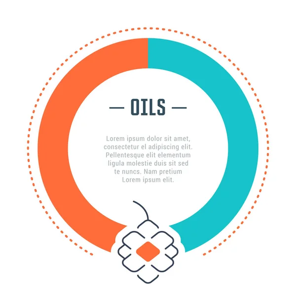 Website Banner and Landing Page of Oils. — Stock Vector