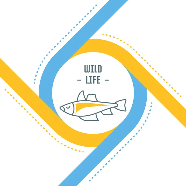 Site Banner and Landing Page of Wildlife . — Vetor de Stock