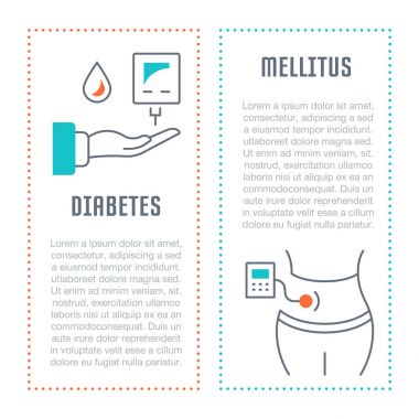 Web sitesi Banner ve açılış sayfası diyabet.