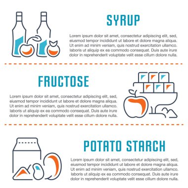 Web sitesi Banner ve açılış sayfası Gıda katkı maddeleri.