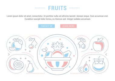 Web sitesi Banner ve açılış sayfası meyve.