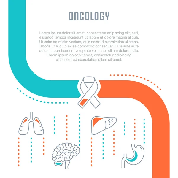 Веб-сайту банер та цільова сторінка онкології. — стоковий вектор