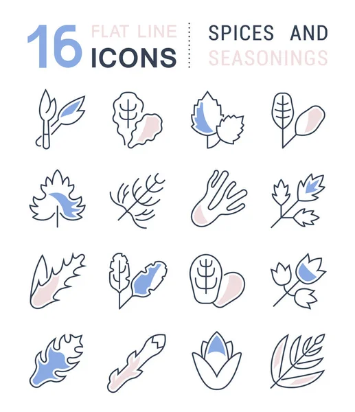 Set de iconos de la línea vectorial de vegetación . — Archivo Imágenes Vectoriales