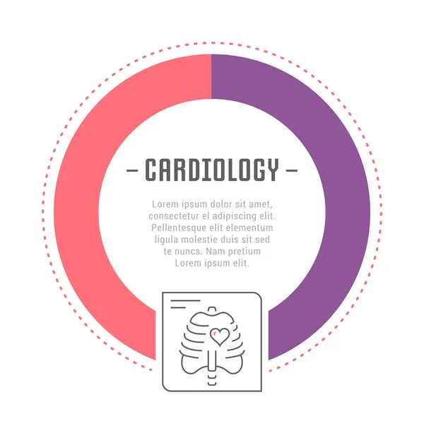 Página Web Banner y Landing Page de Cardiología . — Vector de stock