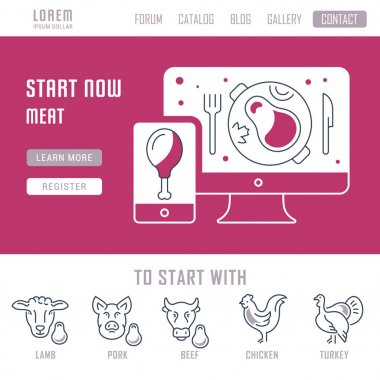 Web sitesi Banner ve açılış sayfası et.