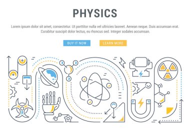 Web sitesi Banner ve açılış sayfası fizik.