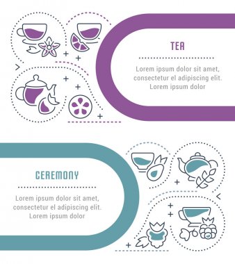 Web sitesi Banner ve açılış sayfası çay töreni.
