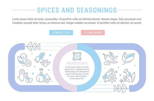 Баннер сайта и страница посадки специй и сезонов
.