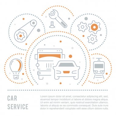 Web sitesi başlık ve araba Servisi, açılış sayfası.