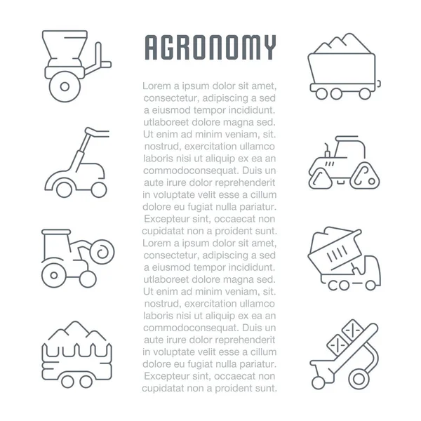 Site Banner and Landing Page of Agronomy . — Vetor de Stock